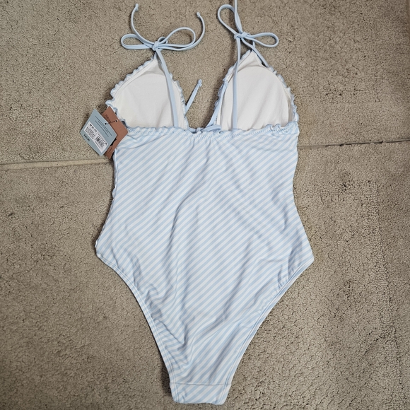Shade & Shore Striped One-Piece Swimsuit – Size M (8–10) – NWT - Picture 10 of 10